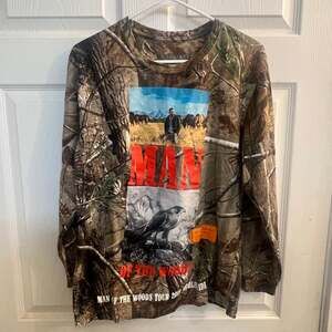 Justin Timberlake Man Of The Woods Long Sleeve Camo Tour T Shirt Size M